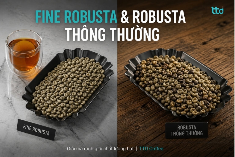 Sự khác nhau giữa Robusta thương mại và Fine Robusta là gì