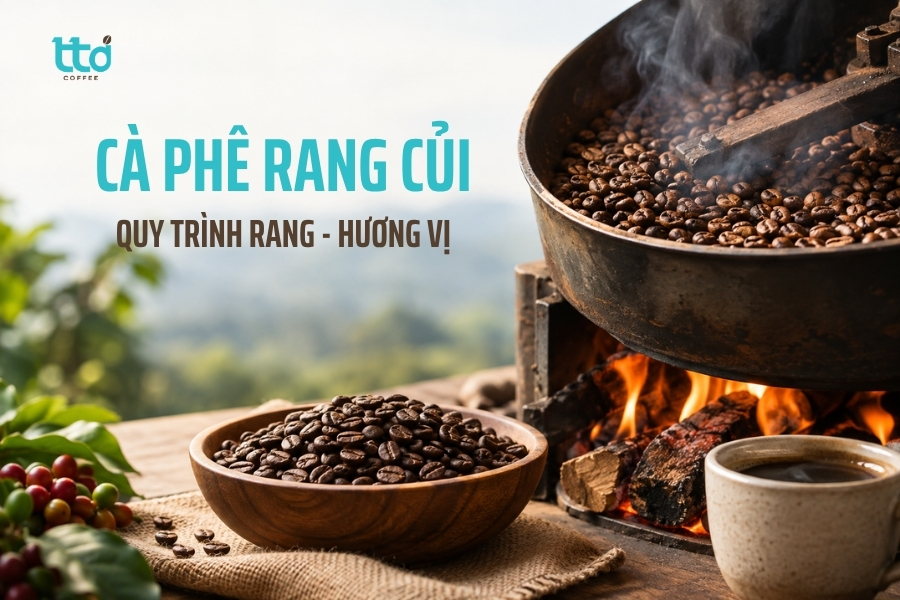 Cà phê rang củi là gì? Quy trình, hương vị và cách pha